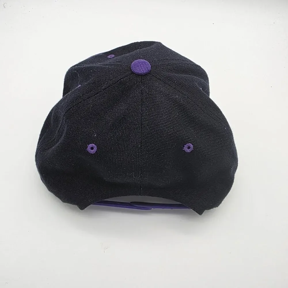 MUKA NY Yankees Black Purple Snapback Hat Flat Bill Embroidered Baseball Cap